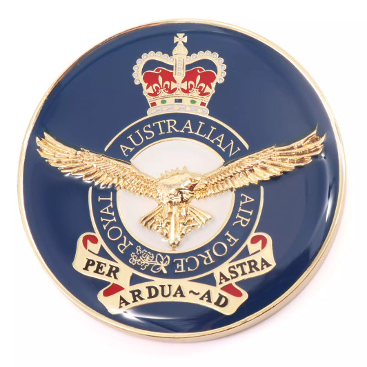 Air Force Medallion On Card - RAAF 48mm Medallion