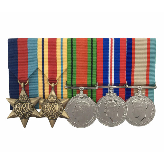 WW2 Africa 4 + Defence Medal Replica Medal Set