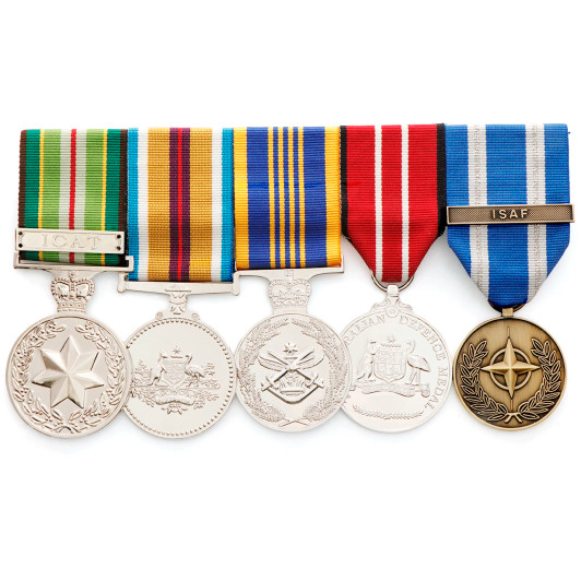 Afghanistan Active Service + DLSM + NATO (ISAF) Medal Set