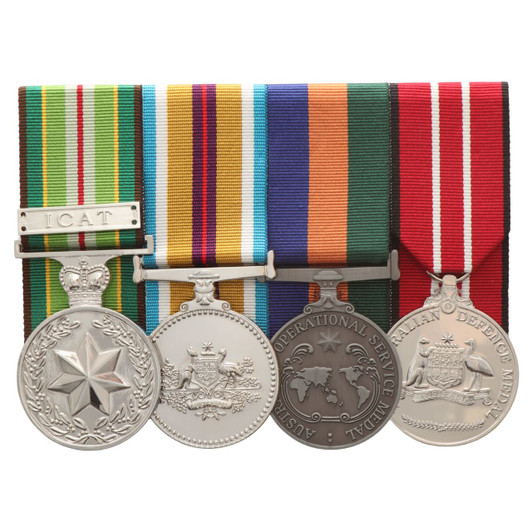 Afghanistan Active Service + Border Protection Replica Medal Group