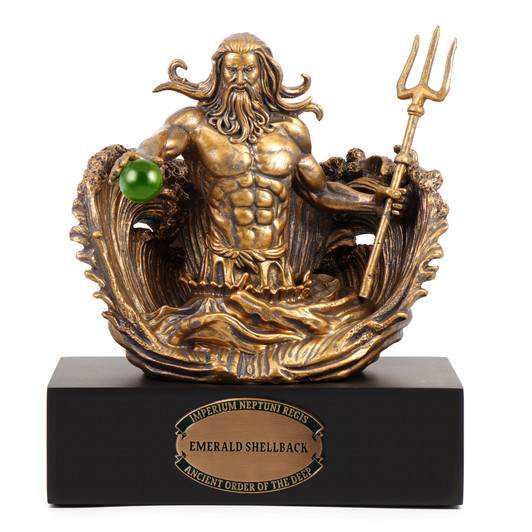 Crossing the Line Emerald Shellback Figurine