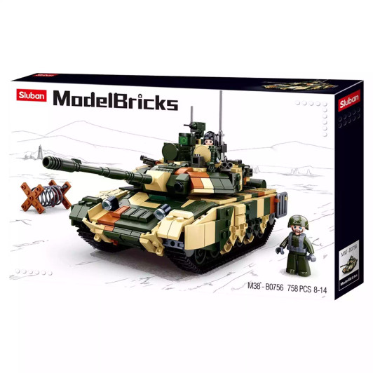 Model Bricks T90ms Battle Tank 758 Pcs