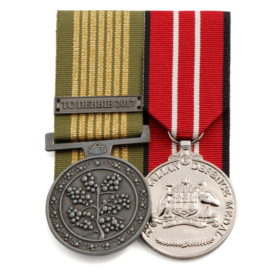 National Emergency Medal (TC Debbie) + ADM Replica Set - Ribbon Bar National Emergency Medal (TC Debbie) + ADM Replica Set - Ribbon Bar