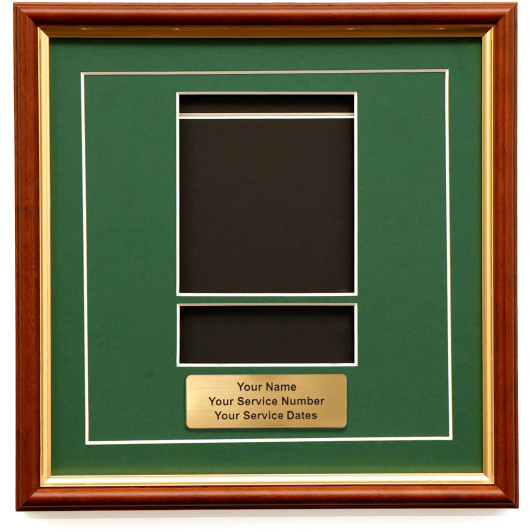 Medal Display Frame with Green Mat Board
