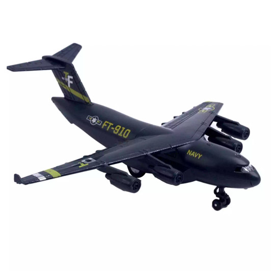 DIE CAST C-17 TRANSPORTER PLANE PULL BACK - Black DIE CAST C-17 TRANSPORTER PLANE PULL BACK - Black