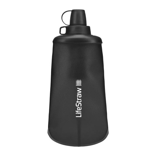 LifeStraw Peak Series Collapsible Squeeze Bottle 650ml- Dark Mountain Gray