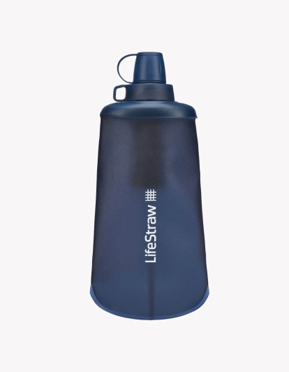 LifeStraw Peak Series Collapsible Squeeze Bottle 650ml- Mountain Blue