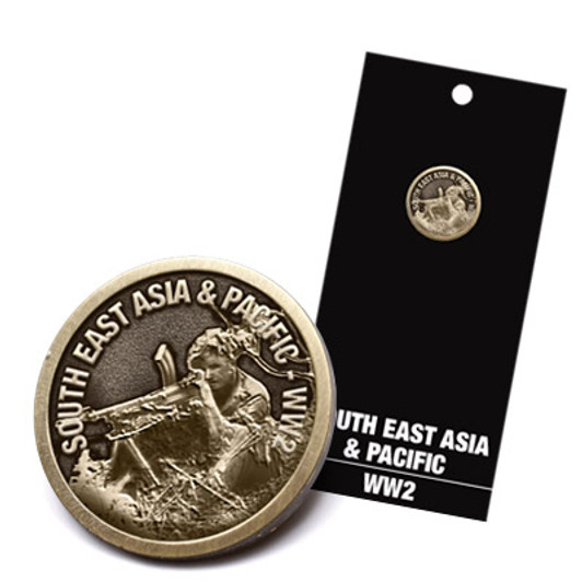 WW2 - South-East Asia & Pacific Badge On Card Due to the emphasis placed on cooperation with Britain, relatively few Australian military units were stationed in Australia and the Asia-Pacific Region after 1940. Measures were taken to improve Aust