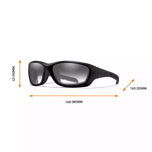 Wiley X Gravity - Light Adjusting Grey Lens with Matte Black Frame