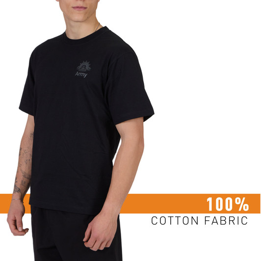 Spring Men Army Tactical Black T-Shirt Short Sleeve