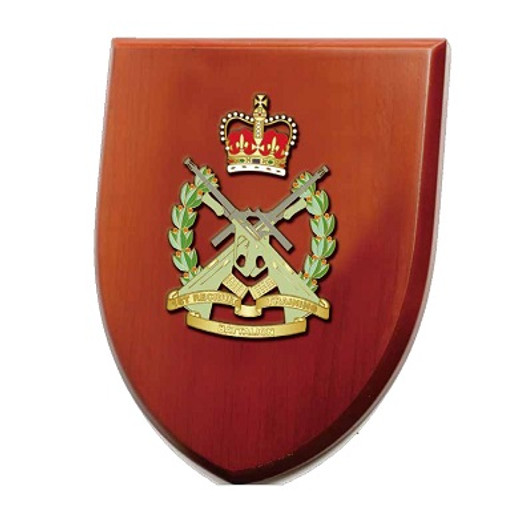 1 RTB Plaque An Exceptional 1st Recruit Training Battalion (1 RTB) Plaque order now. This beautiful plaque features a 100mm full colour enamel crest set on a 200x160mm timber finish shield. Presented in a stylish
