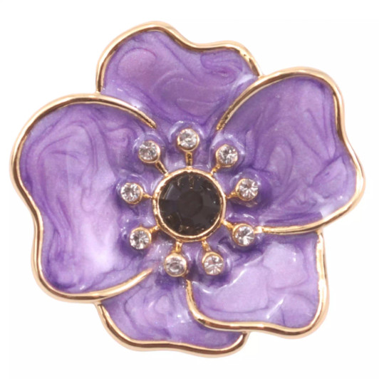 Pearl-finish Purple Poppy Limited-Edition Lapel Pin
