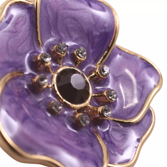 Pearl-finish Purple Poppy Limited-Edition Lapel Pin