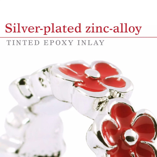 Poppy Silver-plated Spacer Charm