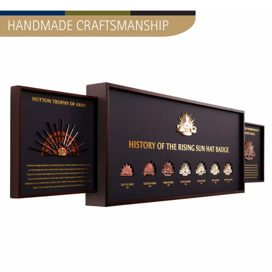 History of the Rising Sun Hat Badge Wall Frame
