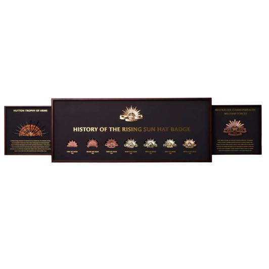 History of the Rising Sun Hat Badge Wall Frame