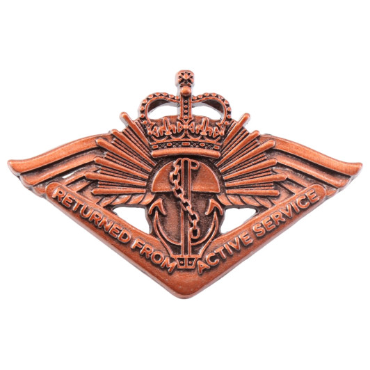 Return from Active Service Badge (QC) with 2 Clutch Pins