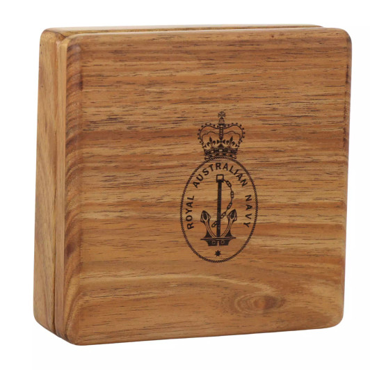 Tasmanian Blackwood Heritage Box With Navy Badge