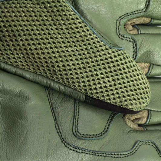 Contact Gear Olive Carbon Fiber Hard Knuckle Tactical Gloves - Olive