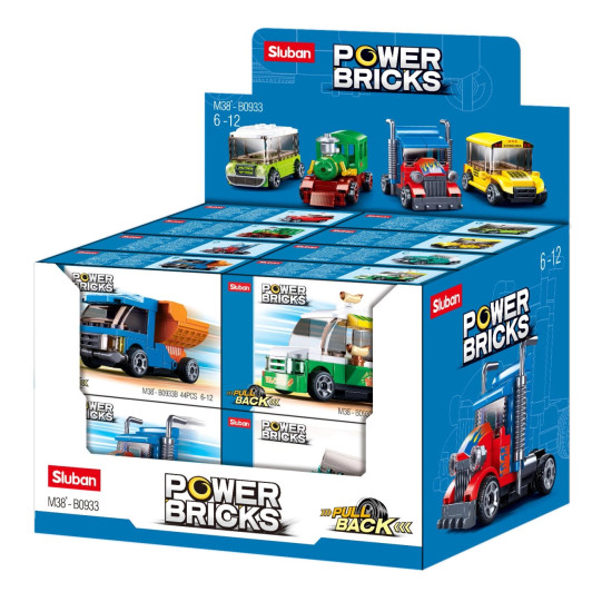 POWER BRICKS PULL BACK- Box Of 16