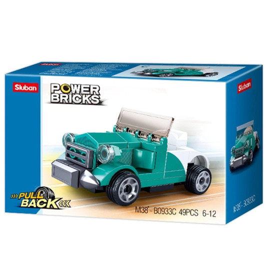Power Bricks Pull Back- Green Car