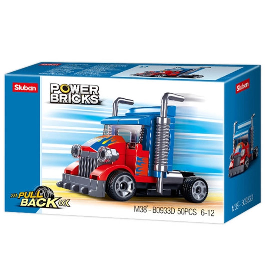 Power Bricks Pull Back- Semi Truck
