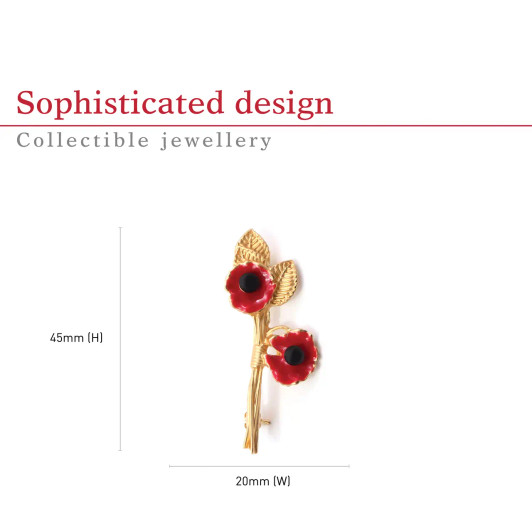 Modern Glamour 1950s Poppy Limited Edition Brooch