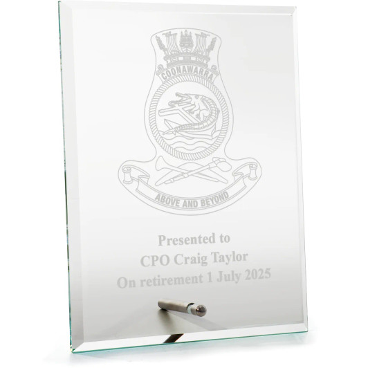 HMAS Coonawarra Everest Glass Award in Gift Box