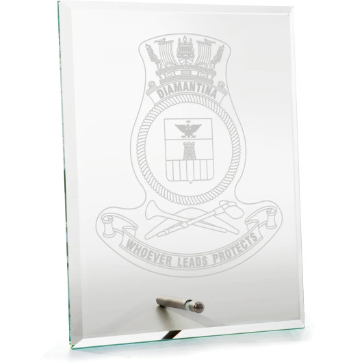HMAS Diamantina (II) Everest Glass Award in Gift Box