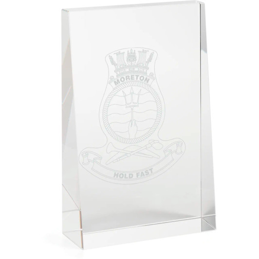 HMAS Moreton Glacier Glass Award in Gift Box