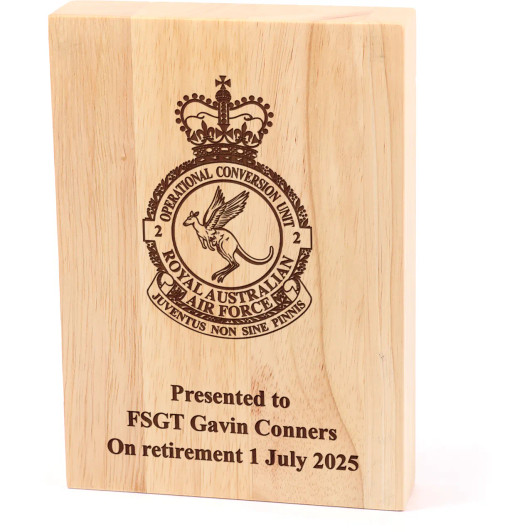No 2 Squadron Operational Conversion Unit (2OCU) Heritage Wooden Award