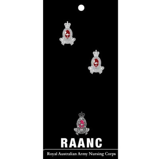 RAANC Cuff Links On Card Royal Australian Army Nursing Corps (RAANC) 20mm full colour enamel cuff links. Order now from the military specialists. Displayed on a presentation card. These beautiful gold plated cuff links are th