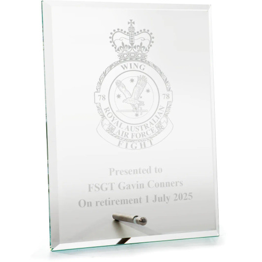 No 78 Wing (78WG) Everest Glass Award in Gift Box