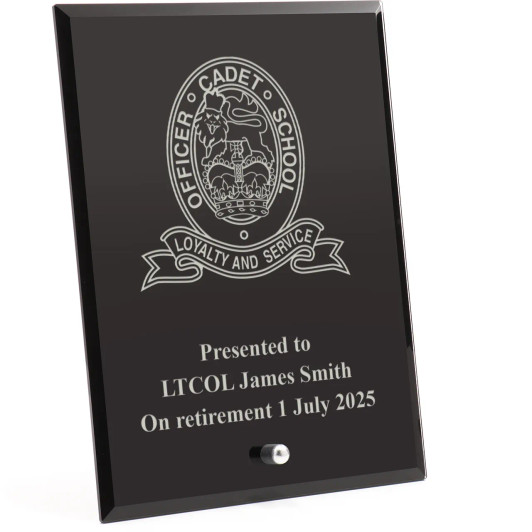 OCS Portsea Nebula Black Glass Award in Gift Box