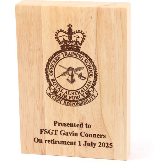 Officers' Training School (OTS) Heritage Wooden Award