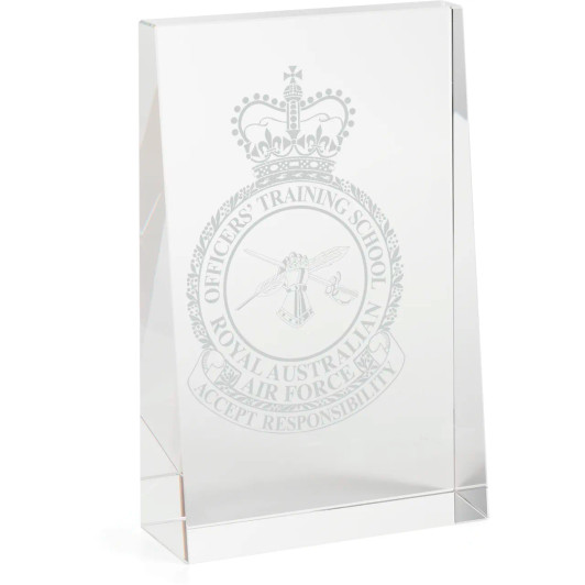 Officers' Training School (OTS) Glacier Glass Award in Gift Box