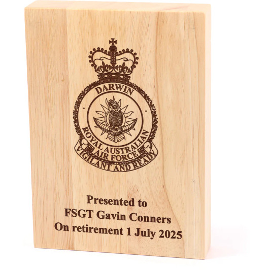 RAAF Base Darwin (RAAFDAR) Heritage Wooden Award