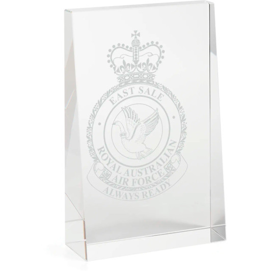 RAAF Base East Sale (RAAFESL) Glacier Glass Award in Gift Box