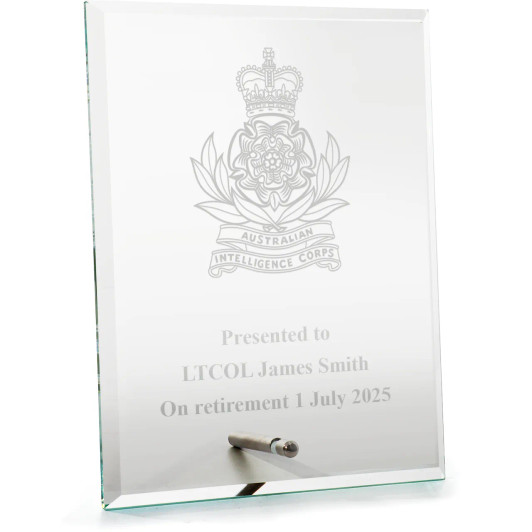 Australian Intelligence Corps (Aust INT) Everest Glass Award in Gift Box