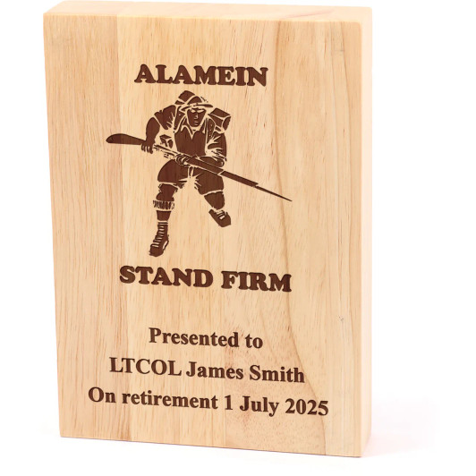 Alamein Company Heritage Wooden Award