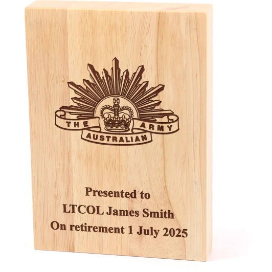 Army Heritage Wooden Award