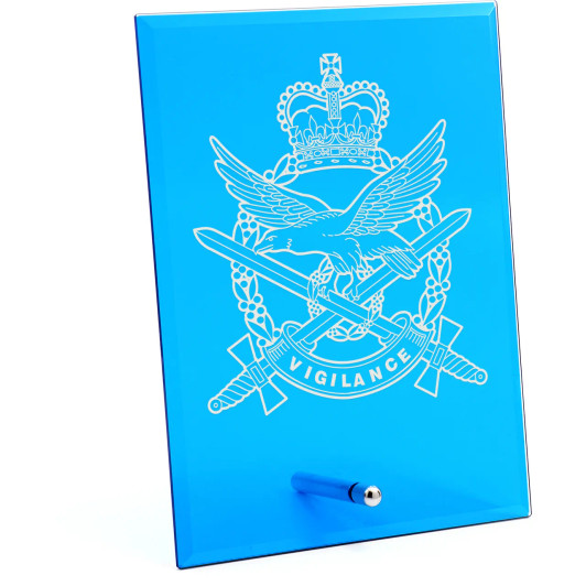 Australian Army Aviation Corps (AAAvn) Nebula Blue Glass Award in Gift Box