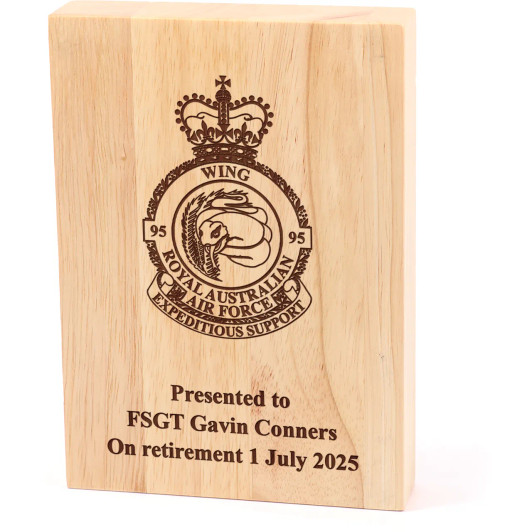 No 95 Wing (95WG) Heritage Wooden Award