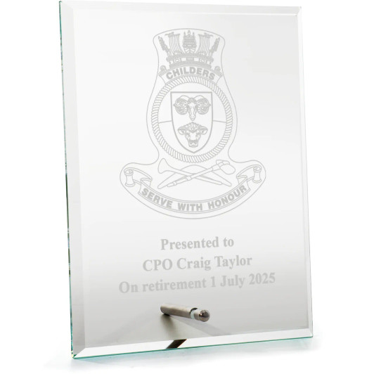 HMAS Childers Everest Glass Award in Gift Box