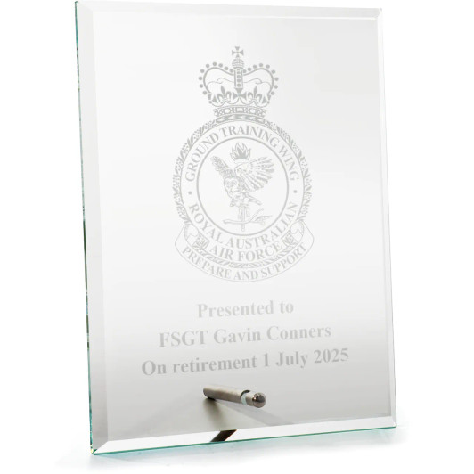 Ground Training Wing (GTWG) Everest Glass Award in Gift Box