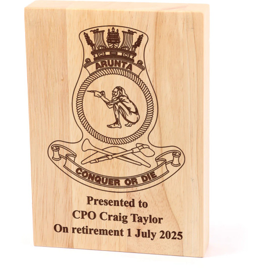 HMAS Arunta (II) Heritage Wooden Award