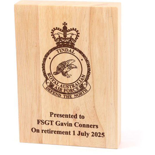 RAAF Base Tindal (RAAFTDL) Heritage Wooden Award