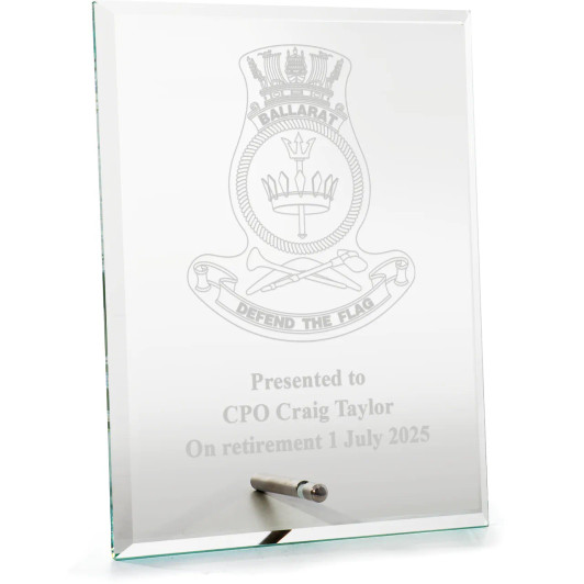HMAS Ballarat (II) Everest Glass Award in Gift Box