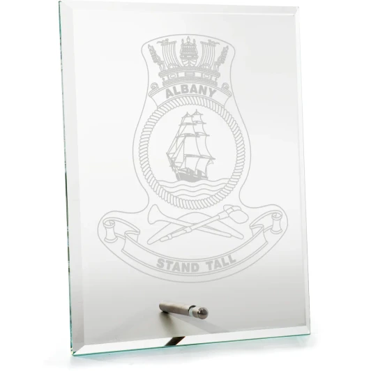 HMAS Albany Everest Glass Award in Gift Box