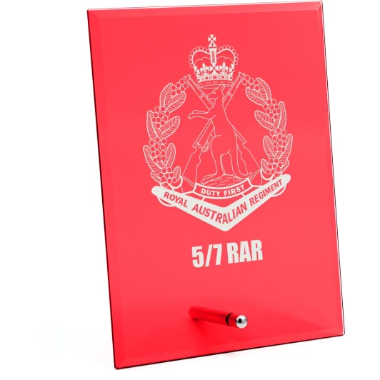 5/7 RAR Nebula Red Glass Award in Gift Box